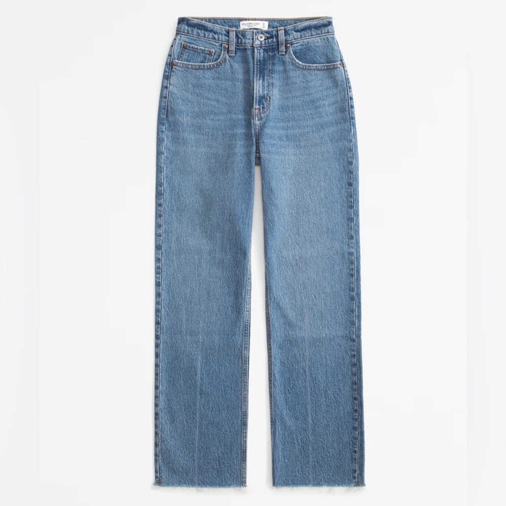 ABERCROMBIE & FITCH | VINTAGE STRAIGHT HIGH RISE DENIM JEANS 26 PETITE XS